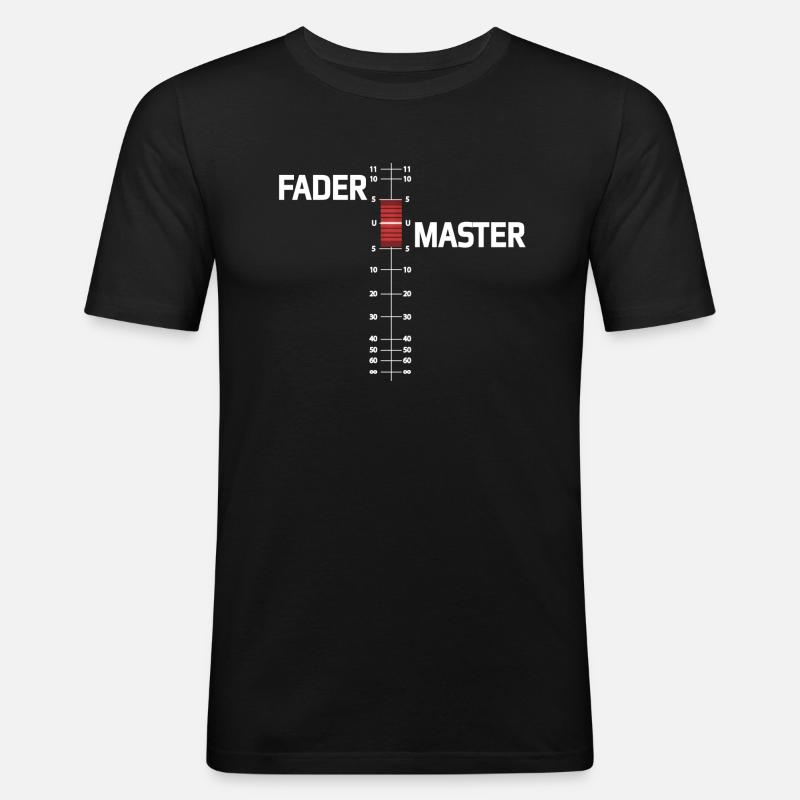 FADER MASTER - Männer Slim Fit T-Shirt - Schwarz