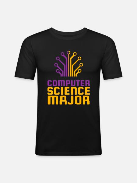 computer - Men's Slim Fit T-Shirt - black