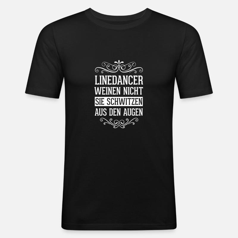 Linedance - Männer Slim Fit T-Shirt - Schwarz