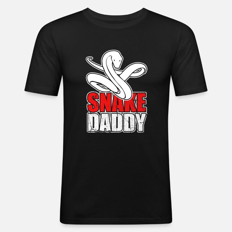 Schlangen Haustier Geschenk - Männer Slim Fit T-Shirt - Schwarz