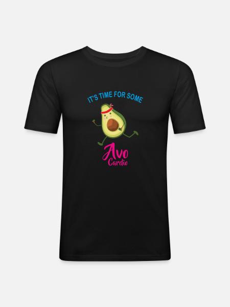 Avocardio Shirt - Men's Slim Fit T-Shirt - black