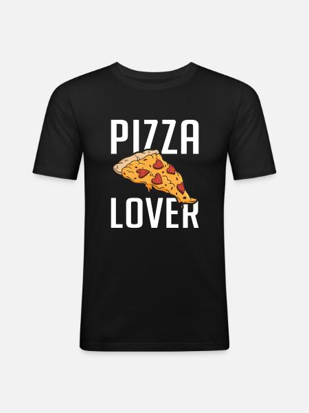 Snack Pizzalove Pizza Lover Gift - Men's Slim Fit T-Shirt - black