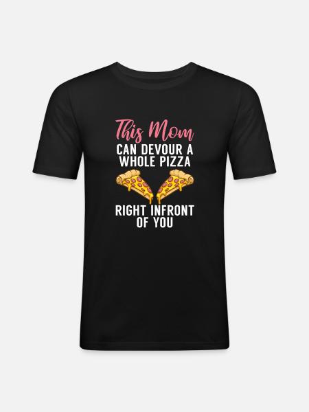 Snack Pizzalove Pizza Lover Gift - Men's Slim Fit T-Shirt - black