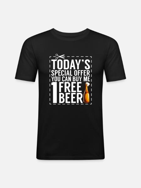 Beer Drinker Beer Gifts - Men's Slim Fit T-Shirt - black