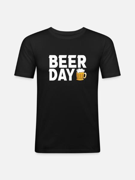 Beer Drinker Beer Gifts - Men's Slim Fit T-Shirt - black