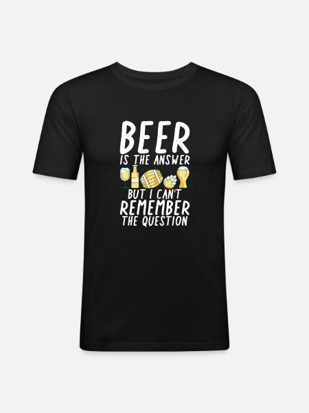 Beer Drinker Beer Gifts - Men's Slim Fit T-Shirt - black