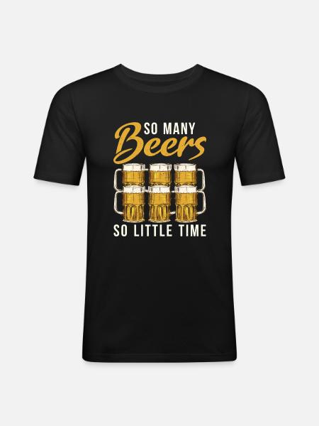 Beer Drinker Beer Gifts - Men's Slim Fit T-Shirt - black