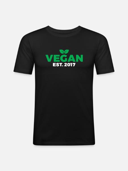 Veggie Lover Vegan Gift - Men's Slim Fit T-Shirt - black