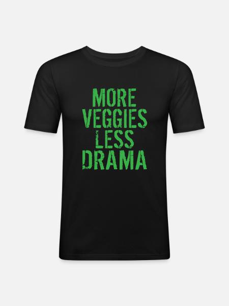 Veggie Lover Vegan Gift - Men's Slim Fit T-Shirt - black