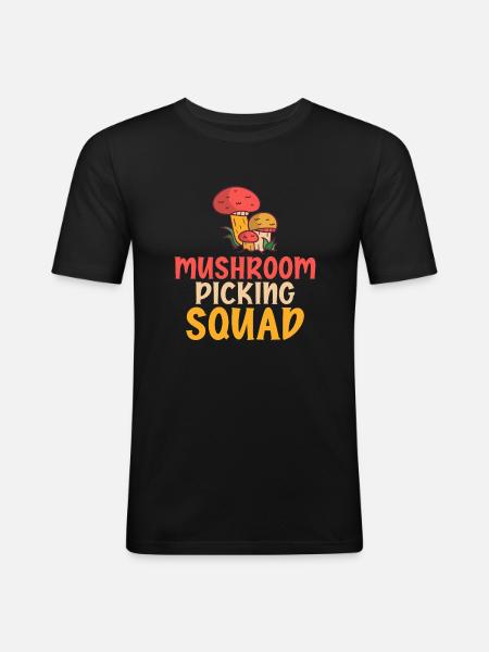 Fungi Hunter Mushroom Hunter Cadeaux - T-shirt près du corps Homme - noir