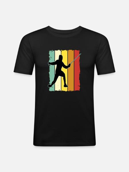 Fencing Fencing Sport Fencing - Men's Slim Fit T-Shirt - black
