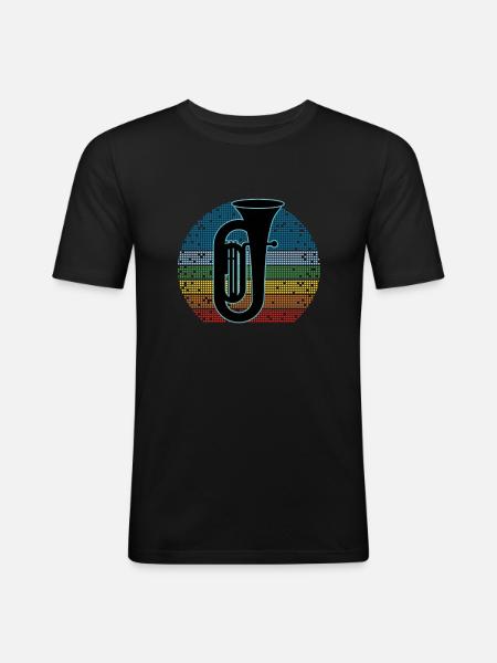Tuba Player Tuba Musical Instrument - Men's Slim Fit T-Shirt - black