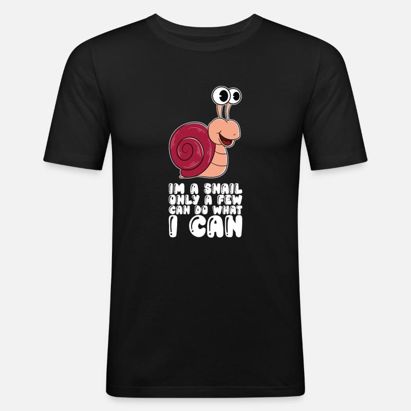 Ich Bin Eine Schnecke - Männer Slim Fit T-Shirt - Schwarz