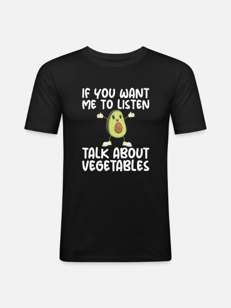Vegetable Lover Vegetarian Gifts - Men's Slim Fit T-Shirt - black