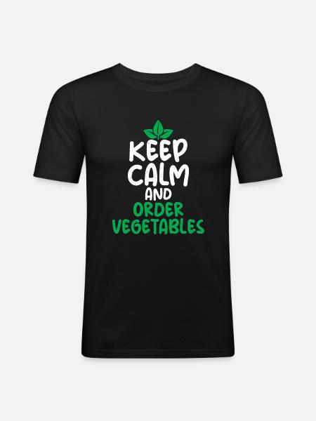 Vegetable Lover Vegetarian Gifts - Men's Slim Fit T-Shirt - black
