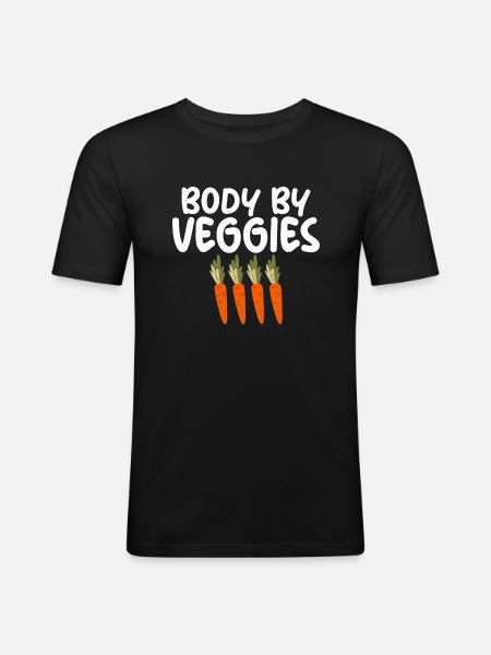 Vegetable Lover Vegetarian Gifts - Men's Slim Fit T-Shirt - black