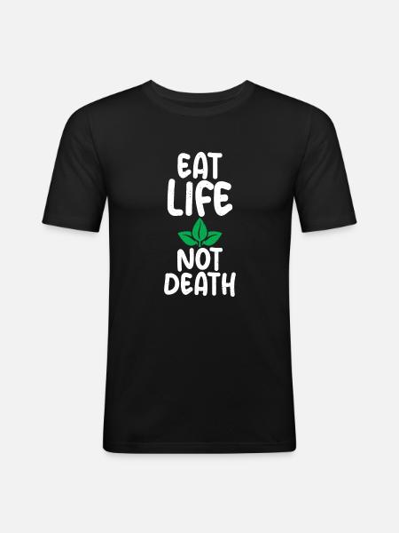 Vegetable Lover Vegetarian Gifts - Men's Slim Fit T-Shirt - black