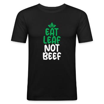 Vegetable Lover Vegetarian Gifts - Men's Slim Fit T-Shirt - black - Front - Nik (191cm)