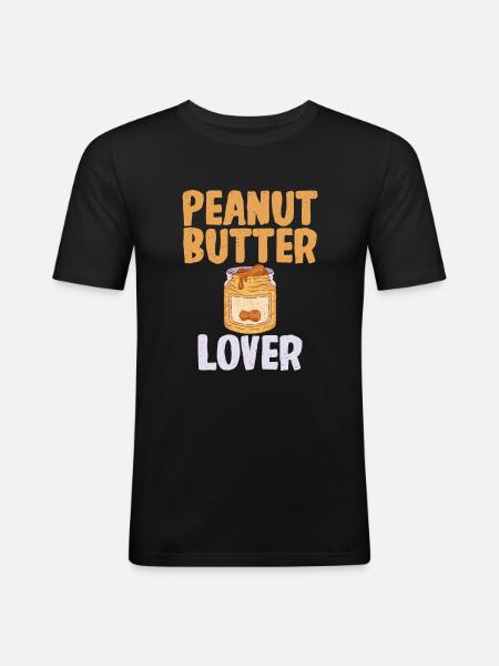 Peanut Butter Lover Gift - Men's Slim Fit T-Shirt - black
