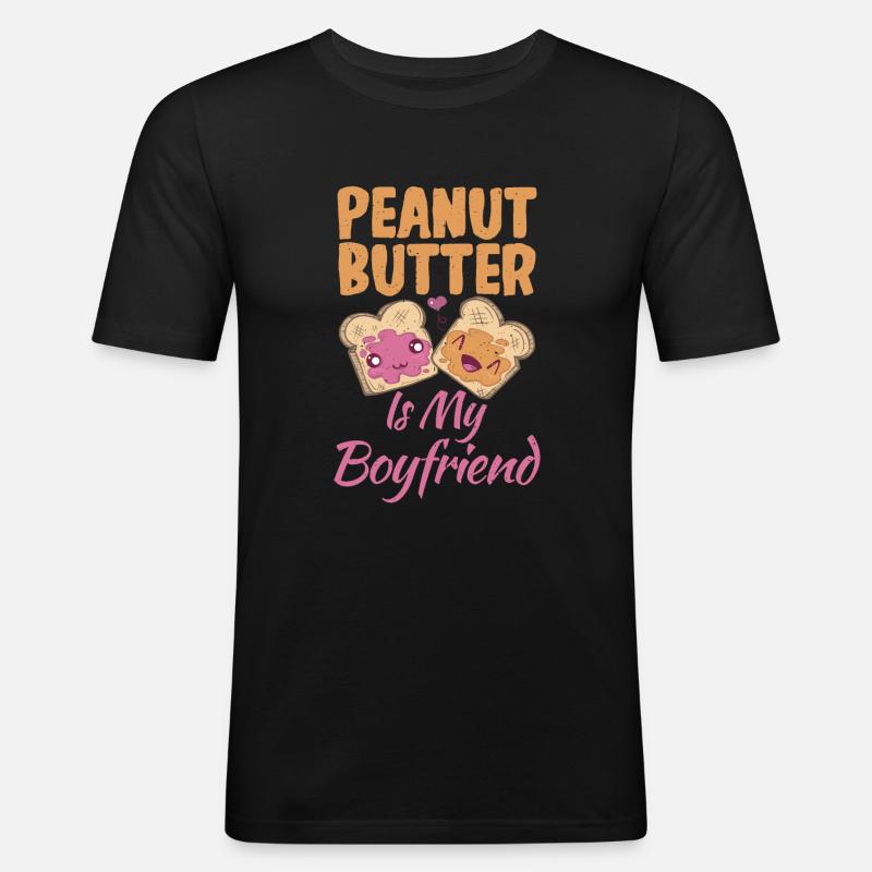 Peanut Butter Lover Gift - Men's Slim Fit T-Shirt - black