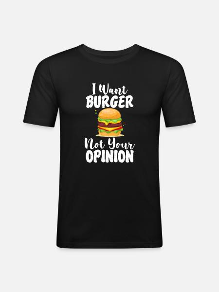 Burger Lover Gift - Men's Slim Fit T-Shirt - black