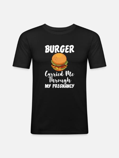 Burger Lover Gift - Men's Slim Fit T-Shirt - black
