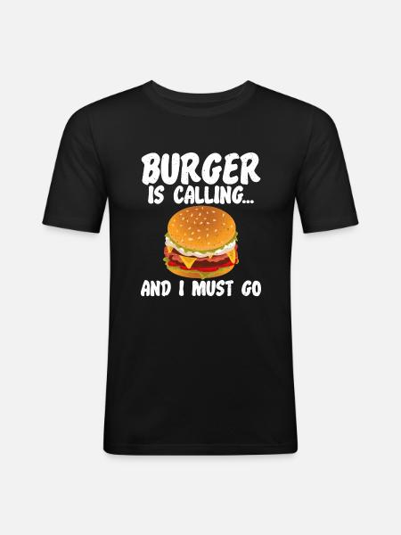 Burger Lover Gift - Men's Slim Fit T-Shirt - black
