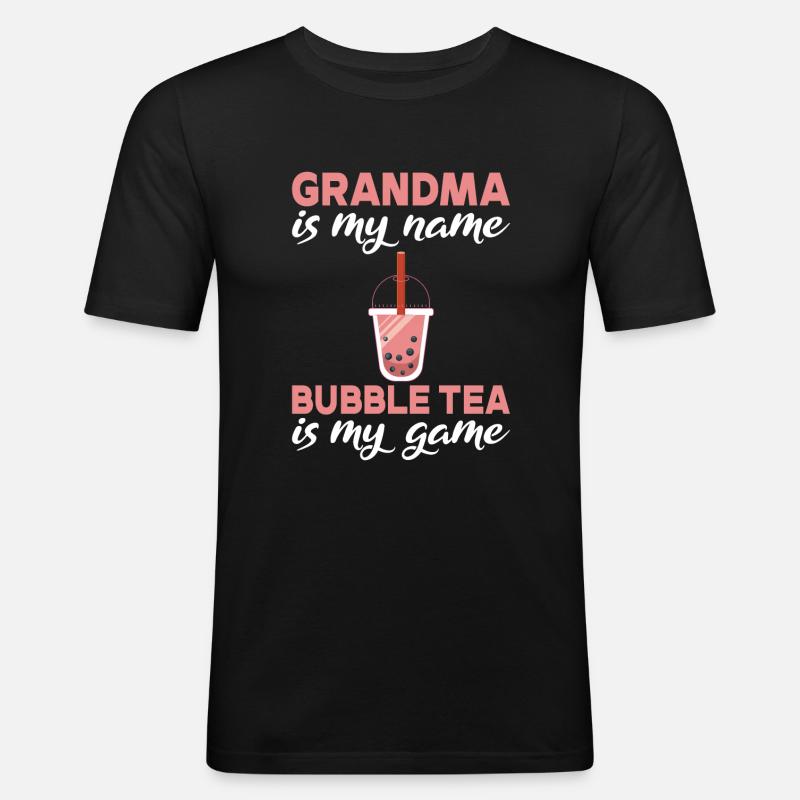 Bubble Tea Lover Geschenk - Männer Slim Fit T-Shirt - Schwarz