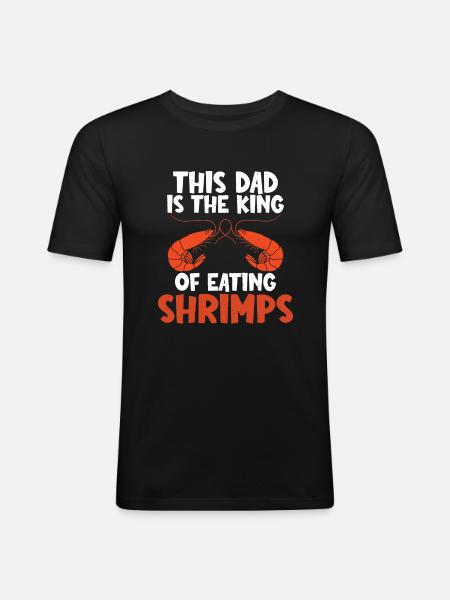 Shrimp Lover Gift - Men's Slim Fit T-Shirt - black
