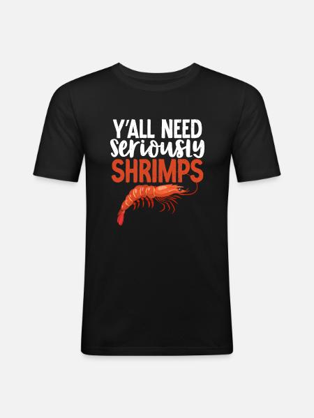 Shrimp Lover Gift - Men's Slim Fit T-Shirt - black