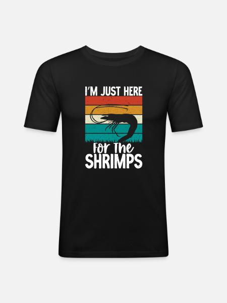 Shrimp Lover Gift - Men's Slim Fit T-Shirt - black