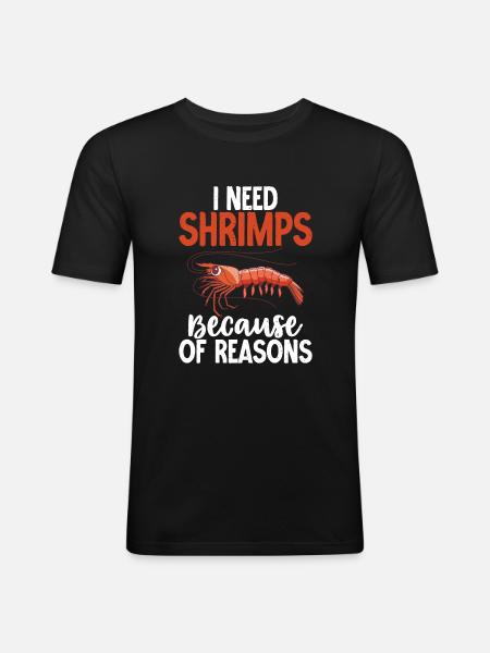 Shrimp Lover Gift - Men's Slim Fit T-Shirt - black