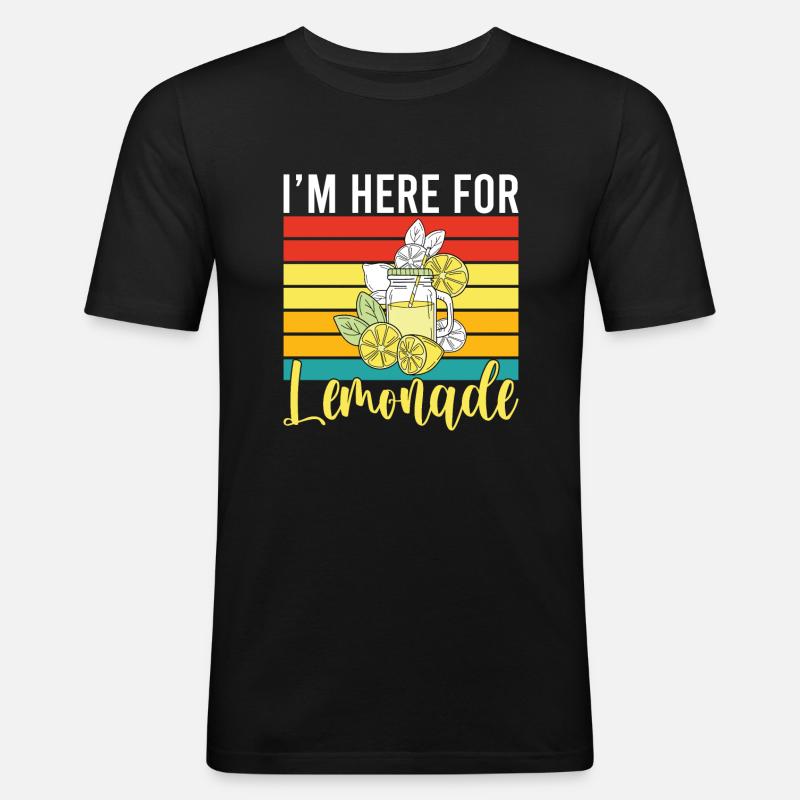 Limonade-Geschenk-Ideen - Männer Slim Fit T-Shirt - Schwarz