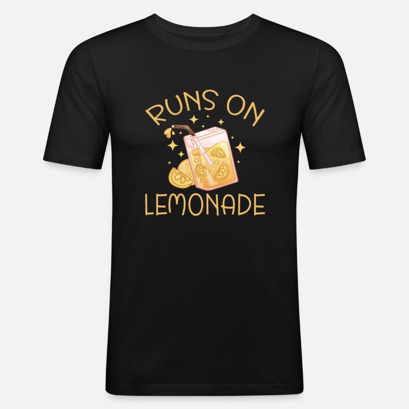 Limonade Geschenkideen - Männer Slim Fit T-Shirt - Schwarz