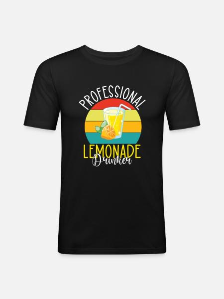 Limonade Geschenkideen - Männer Slim Fit T-Shirt - Schwarz