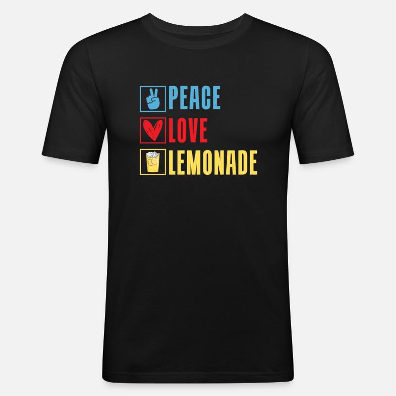 Limonade Geschenkideen - Männer Slim Fit T-Shirt - Schwarz