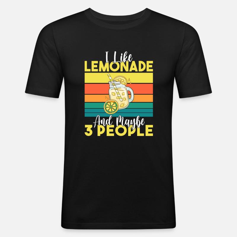 Limonade Geschenkideen - Männer Slim Fit T-Shirt - Schwarz