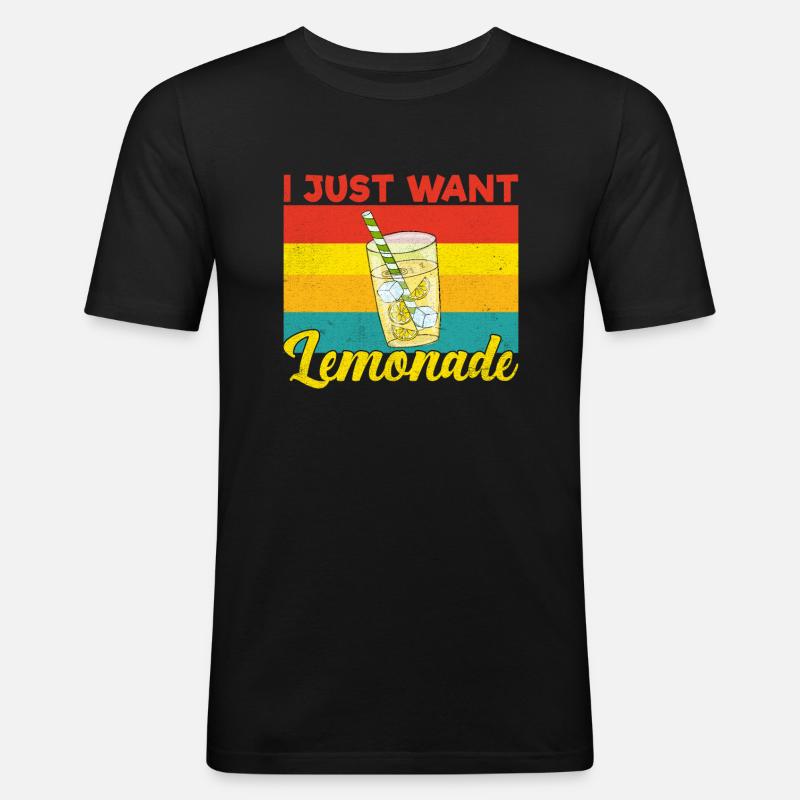 Limonade-Geschenk-Ideen - Männer Slim Fit T-Shirt - Schwarz