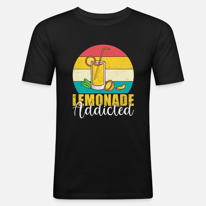 Limonade-Geschenk-Ideen - Männer Slim Fit T-Shirt - Schwarz