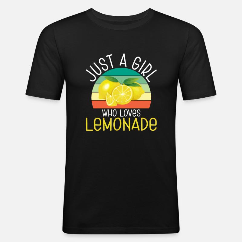 Limonade Geschenkideen - Männer Slim Fit T-Shirt - Schwarz