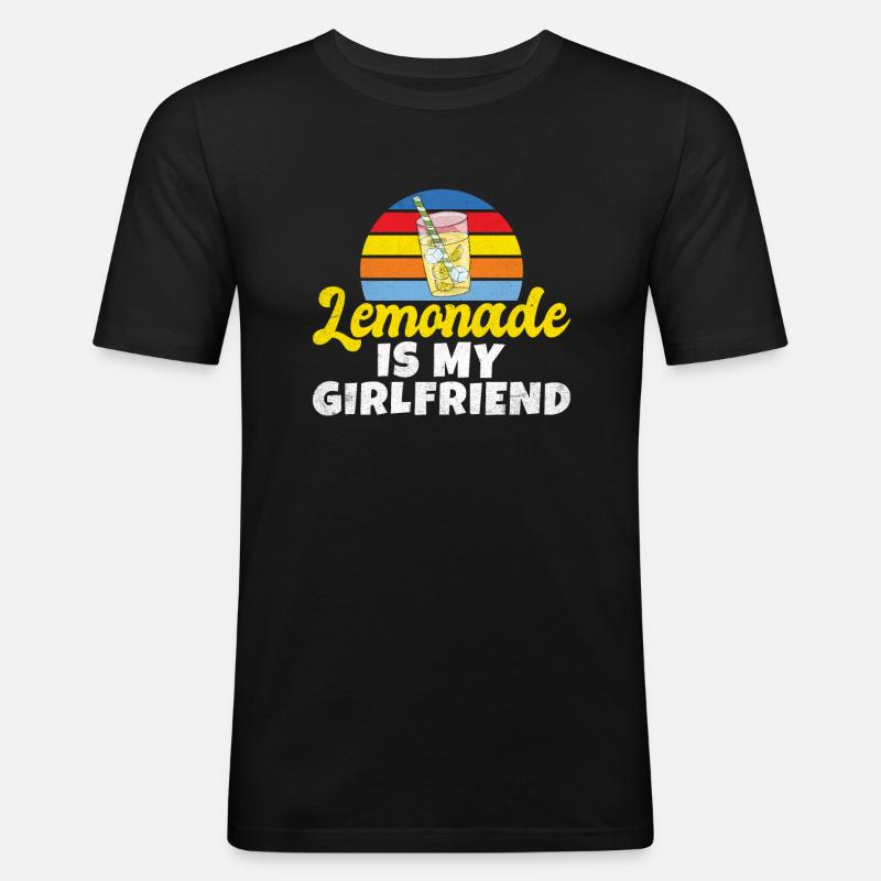 Limonade Geschenkideen - Männer Slim Fit T-Shirt - Schwarz