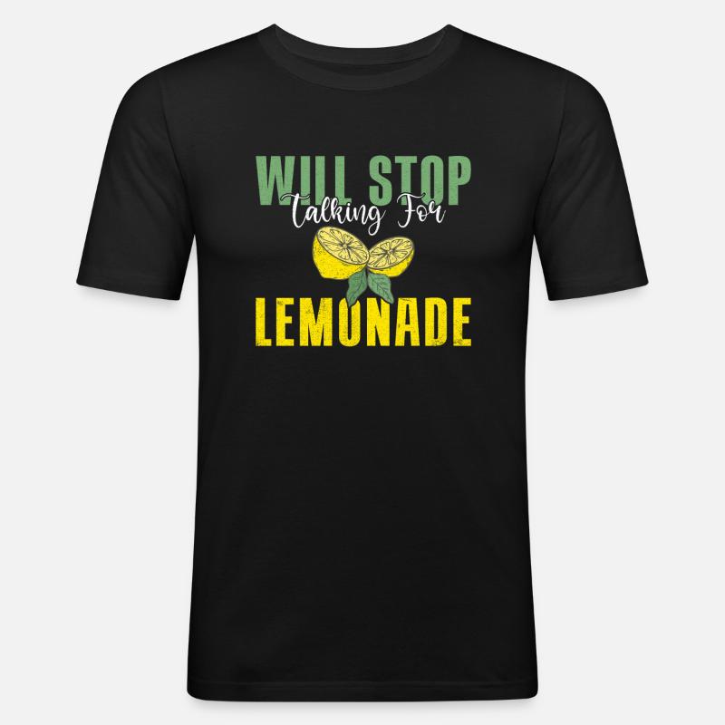 Limonade Geschenkideen - Männer Slim Fit T-Shirt - Schwarz