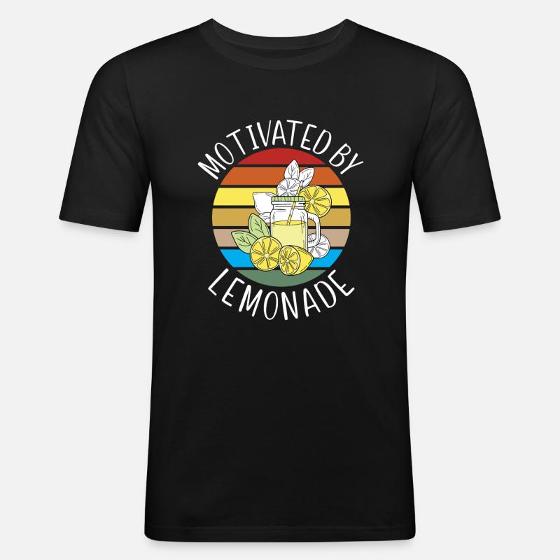 Limonade Geschenkideen - Männer Slim Fit T-Shirt - Schwarz