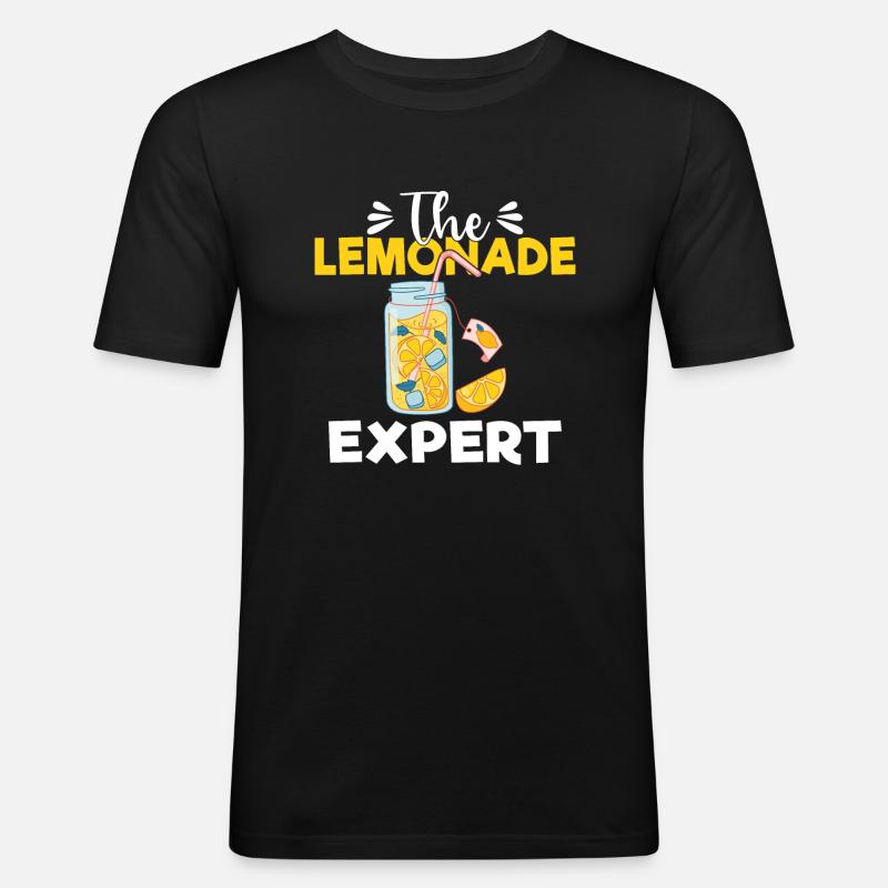 Limonade-Geschenk-Ideen - Männer Slim Fit T-Shirt - Schwarz