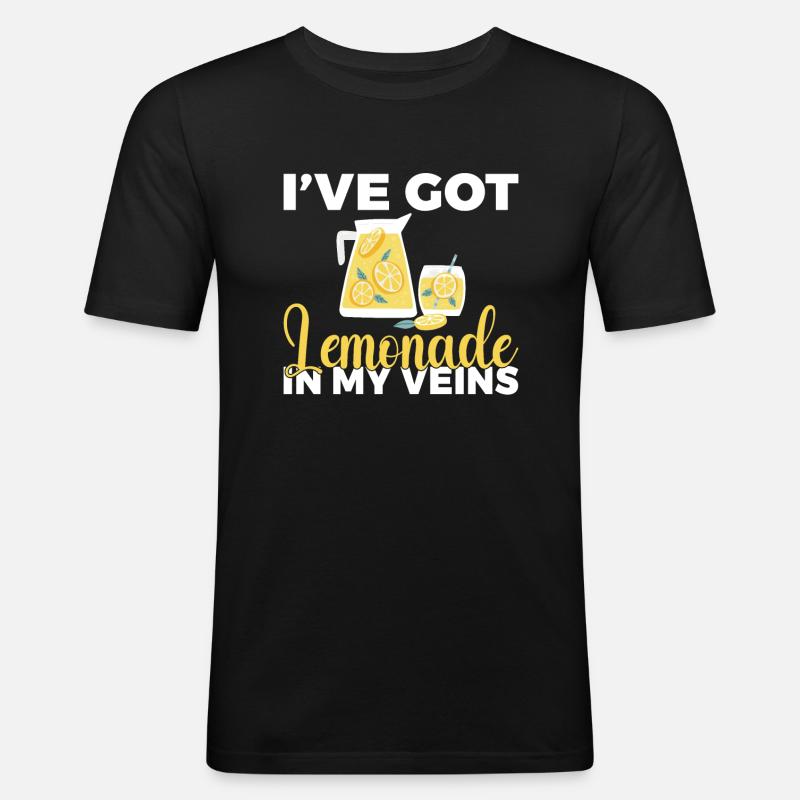 Limonade Geschenkideen - Männer Slim Fit T-Shirt - Schwarz