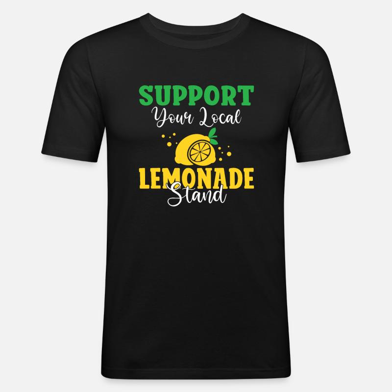 Limonade-Geschenk-Ideen - Männer Slim Fit T-Shirt - Schwarz