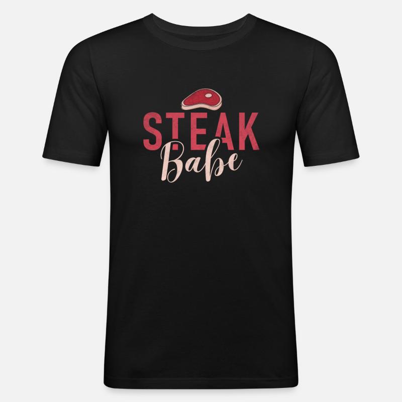 Steak Lover Steak Gift - Men's Slim Fit T-Shirt - black