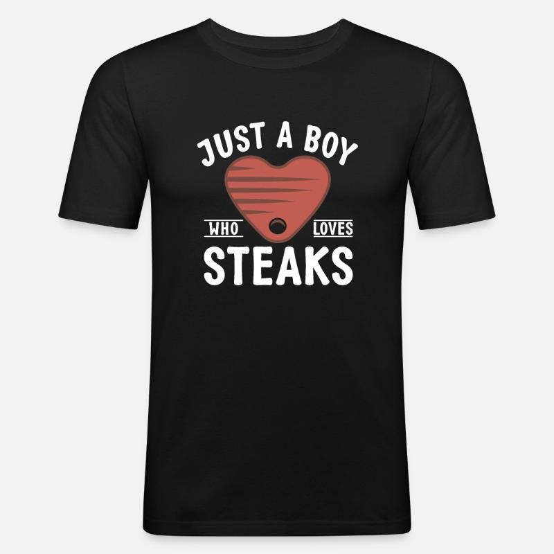 Steak Lover Steak Gift - Men's Slim Fit T-Shirt - black