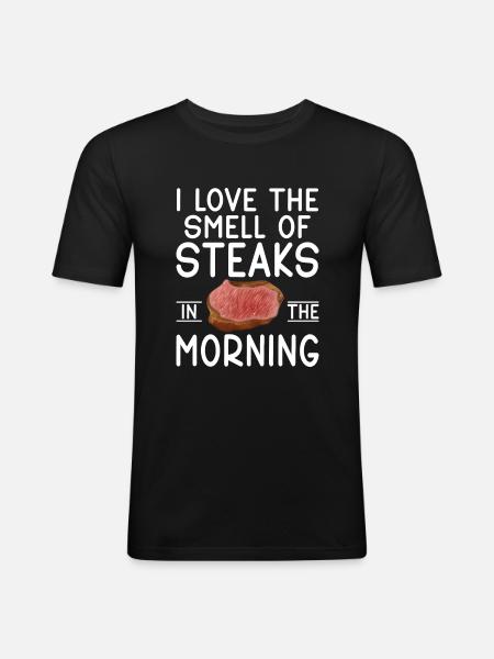 Steak Lover Steak Gift - Men's Slim Fit T-Shirt - black