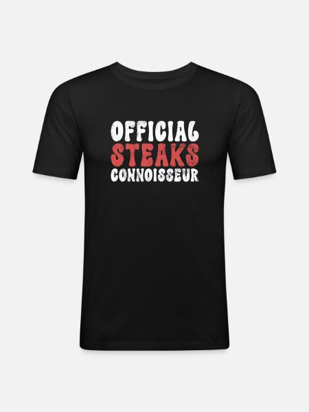 Steak Lover Steak Gift - Men's Slim Fit T-Shirt - black